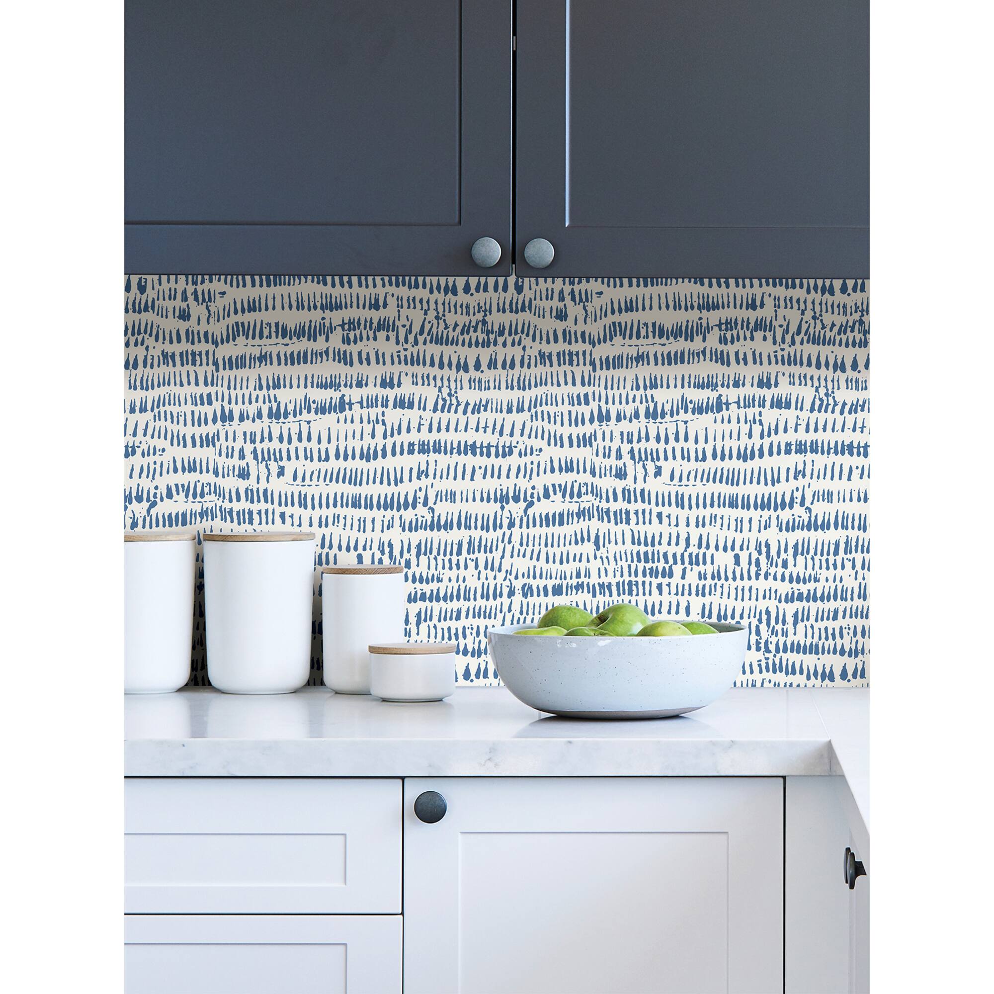 NuWallpaper Blue Kylver Peel & Stick Wallpaper